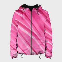 Куртка с капюшоном женская Розовый пластик, цвет: 3D-черный