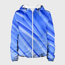 Куртка с капюшоном женская Синий пластик, цвет: 3D-белый