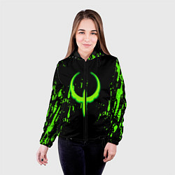 Куртка с капюшоном женская Quake брызги кислотных красок, цвет: 3D-черный — фото 2