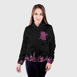 Куртка с капюшоном женская Киберсердце, цвет: 3D-черный — фото 2