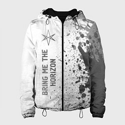 Куртка с капюшоном женская Bring Me the Horizon - white gradient по-вертикали, цвет: 3D-черный