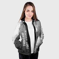 Куртка с капюшоном женская Thousand Foot Krutch - grey gradient вертикально, цвет: 3D-черный — фото 2