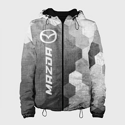 Куртка с капюшоном женская Mazda - grey gradient по-вертикали, цвет: 3D-черный