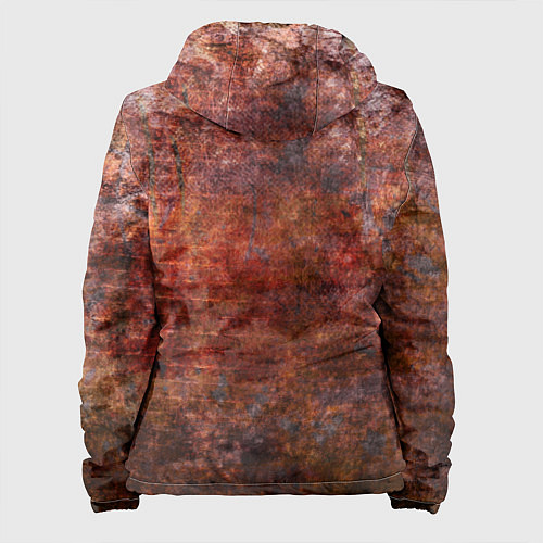 Женская куртка Абстракция - rusty wall / 3D-Черный – фото 2