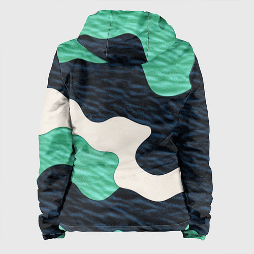 Женская куртка Текстурный милитари камуфляж / 3D-Черный – фото 2