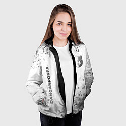 Куртка с капюшоном женская Danganronpa - white gradient вертикально, цвет: 3D-черный — фото 2