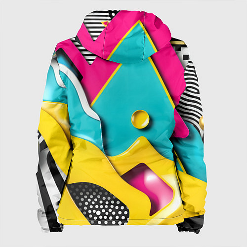 Женская куртка Праздничная абстракция / 3D-Черный – фото 2