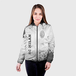Куртка с капюшоном женская AC Milan - white gradient вертикально, цвет: 3D-черный — фото 2