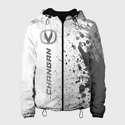 Куртка с капюшоном женская Changan - white gradient по-вертикали, цвет: 3D-черный