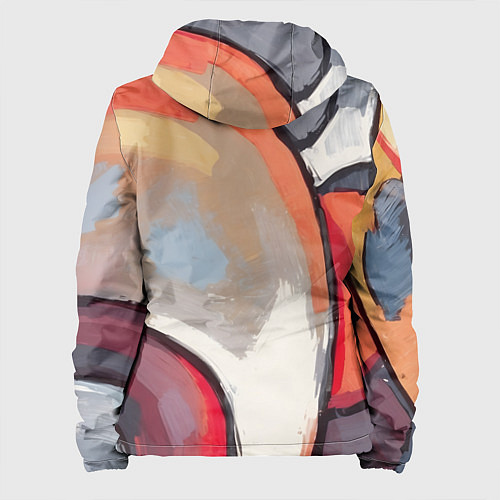 Женская куртка Абстракция с кругами / 3D-Черный – фото 2