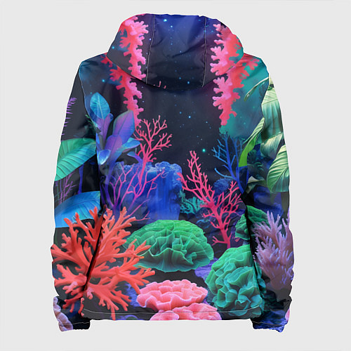 Женская куртка Подводный мир с кораллами / 3D-Черный – фото 2
