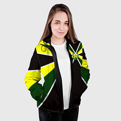 Куртка с капюшоном женская Мотострелковые войска: лавры, цвет: 3D-черный — фото 2