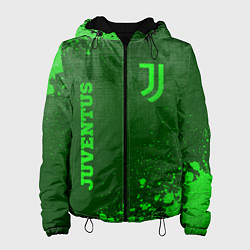 Куртка с капюшоном женская Juventus - green gradient вертикально, цвет: 3D-черный