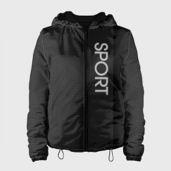 Женская куртка Sport чёрно-серый полоса с затемнением