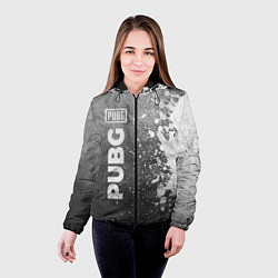 Куртка с капюшоном женская PUBG - grey gradient по-вертикали, цвет: 3D-черный — фото 2