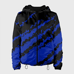 Куртка с капюшоном женская The color is black and blue, цвет: 3D-черный