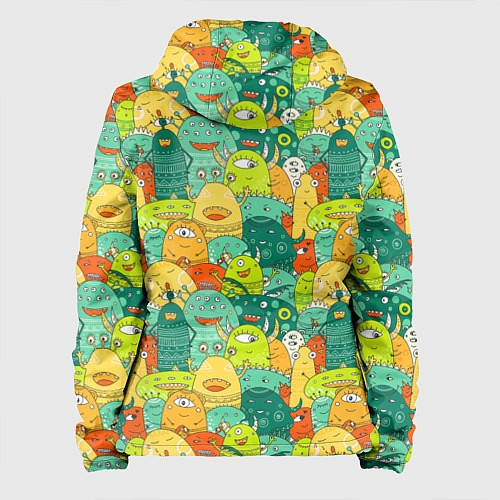 Женская куртка Весёлые монстрики пришельцы / 3D-Черный – фото 2