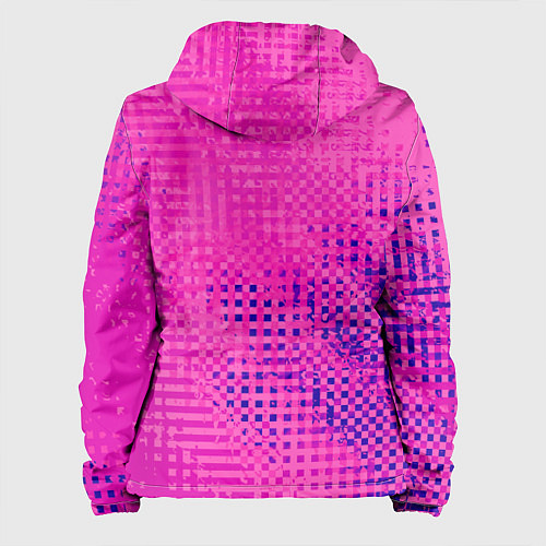 Женская куртка Сочный розовый абстаркция / 3D-Черный – фото 2