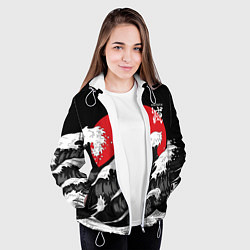 Куртка с капюшоном женская Корпус бойни демонов - Kisatsutai, цвет: 3D-белый — фото 2
