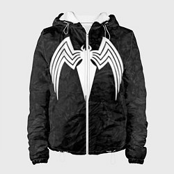 Женская куртка Знак венома с текстурой симбиота