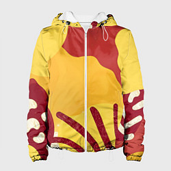 Куртка с капюшоном женская Жаркий африканский паттерн, цвет: 3D-белый