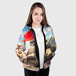 Куртка с капюшоном женская Русский танк, цвет: 3D-черный — фото 2