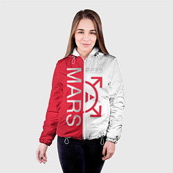 Куртка с капюшоном женская 30 Seconds to Mars poster, цвет: 3D-белый — фото 2