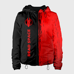 Куртка с капюшоном женская Dead Space - red gradient по-вертикали, цвет: 3D-черный