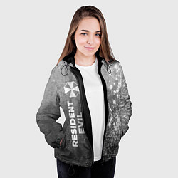 Куртка с капюшоном женская Resident Evil - grey gradient по-вертикали, цвет: 3D-черный — фото 2
