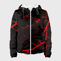 Куртка с капюшоном женская BMW storm red color, цвет: 3D-белый