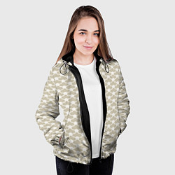 Куртка с капюшоном женская Геометричный узор в японском стиле, цвет: 3D-черный — фото 2