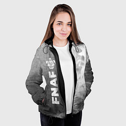 Куртка с капюшоном женская FNAF - grey gradient по-вертикали, цвет: 3D-черный — фото 2