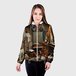 Куртка с капюшоном женская Мастерская художника, цвет: 3D-белый — фото 2