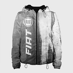 Куртка с капюшоном женская Fiat - grey gradient по-вертикали, цвет: 3D-черный