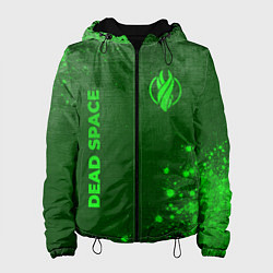 Куртка с капюшоном женская Dead Space - green gradient вертикально, цвет: 3D-черный
