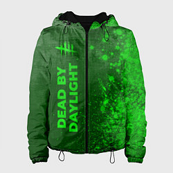 Куртка с капюшоном женская Dead by Daylight - green gradient по-вертикали, цвет: 3D-черный