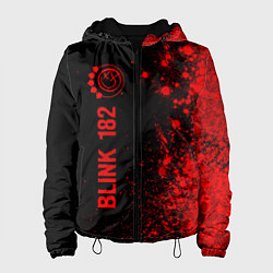 Куртка с капюшоном женская Blink 182 - red gradient по-вертикали, цвет: 3D-черный