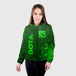 Куртка с капюшоном женская Dota - green gradient вертикально, цвет: 3D-черный — фото 2