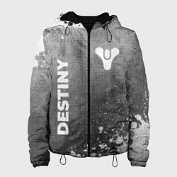 Куртка с капюшоном женская Destiny - grey gradient вертикально, цвет: 3D-черный