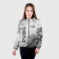 Куртка с капюшоном женская PUBG - white gradient вертикально, цвет: 3D-черный — фото 2