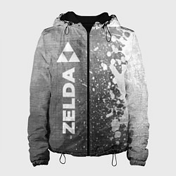 Куртка с капюшоном женская Zelda - grey gradient по-вертикали, цвет: 3D-черный