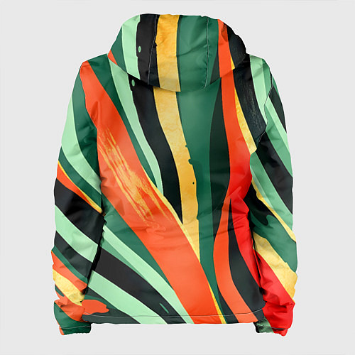Женская куртка Тропическая жаркая абстракция / 3D-Черный – фото 2