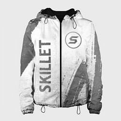 Куртка с капюшоном женская Skillet - white gradient вертикально, цвет: 3D-черный
