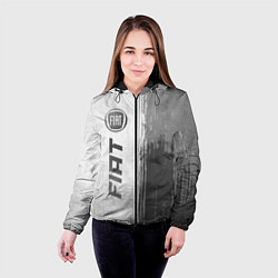 Куртка с капюшоном женская Fiat - white gradient по-вертикали, цвет: 3D-черный — фото 2