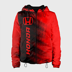 Куртка с капюшоном женская Honda - red gradient по-вертикали, цвет: 3D-черный