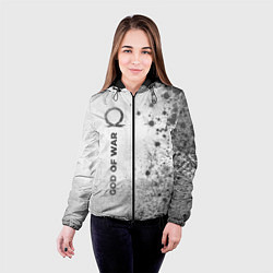 Куртка с капюшоном женская God of War - white gradient по-вертикали, цвет: 3D-черный — фото 2