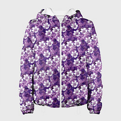 Женская куртка Нежный сиреневый цветочный паттерн
