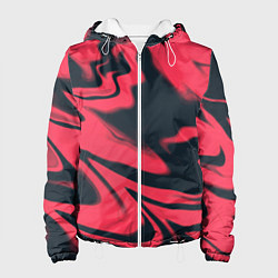 Куртка с капюшоном женская Color black red, цвет: 3D-белый