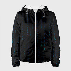 Куртка с капюшоном женская Color black blue, цвет: 3D-белый