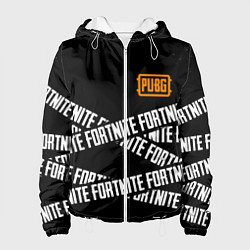 Куртка с капюшоном женская Fortnite x pubg, цвет: 3D-белый